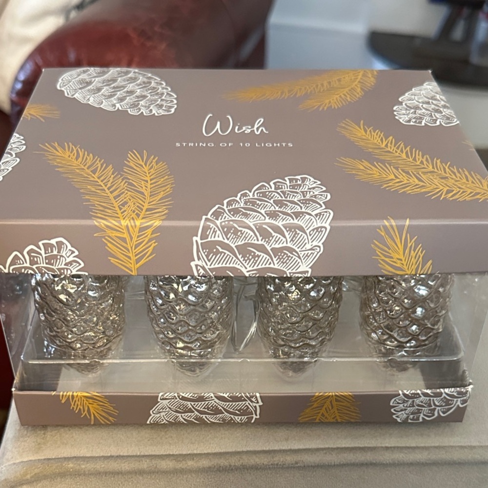 Wish Silver Pinecone String Lights